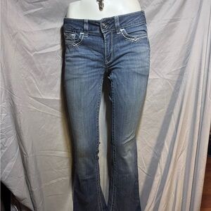 Ariat sz 27r Stylish Blue Denim Jeans 1-9